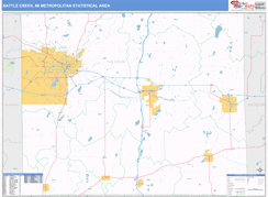 Battle Creek Metro Area Digital Map Basic Style